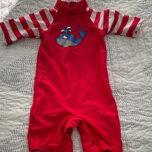 George Red Whale Baby Swimsuit